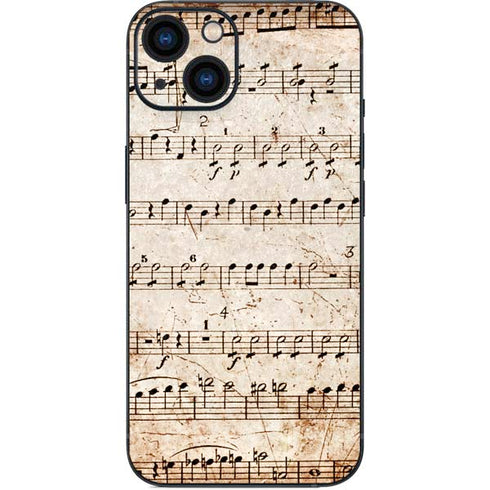 Antique Notes iPhone 13 Skin